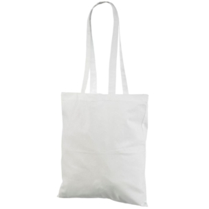 Vita tygkassar av bomull, för seminarier. Storlek: 38×42 cm